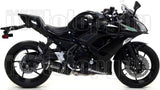 Complete Non-Catalytic Exhaust System With Sound Certification Race-Tech Black Aluminium Carbon - Arrow Special Parts Compatible With Kawasaki Ninja 650 (2017-2020)