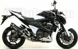 Exhaust Tip With Noise Certification Race-Tech Black Aluminium Carbon - Arrow Special Parts Compatible With Kawasaki Z 800 E (2013-2016)