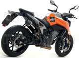 Non-Catalytic Exhaust Tip With Sound Certification Race-Tech Black Aluminium Carbon - Arrow Special Parts Compatible With Ktm 890 Duke R (2020-2023)