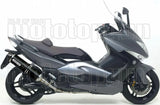 Complete Non-Catalytic Exhaust System With Sound Certification Race-Tech Black Aluminium Carbon - Arrow Special Parts Compatible With Yamaha Xp 530 T-Max Yp (2008-2011)