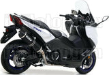 Complete Catalytic Exhaust System With Sound Certification Race-Tech Black Aluminium Carbon - Arrow Special Parts Compatible With Yamaha Xp 530 T-Max (2017-2019)