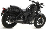 Exhaust Tip With Noise Certification Rebel Black Aluminium Black Aluminium - Arrow Special Parts Compatible With Honda Cmx 500 Rebel (2017-2024)