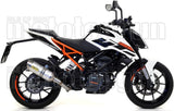 Exhaust Tip With Noise Certification Thunder Aluminium Stainless Steel - Arrow Special Parts Compatible With Ktm 125 Duke (2017-2020)