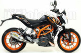 Non-Catalytic Exhaust Tip With Sound Certification Thunder Aluminium Stainless Steel - Arrow Special Parts Compatible With Ktm 390 Duke (2013-2016)