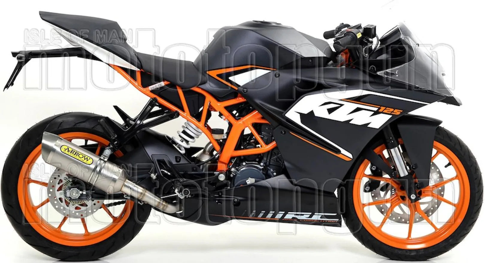 Non-Catalytic Exhaust Tip With Sound Certification Thunder Aluminium Stainless Steel - Arrow Special Parts Compatible With Ktm Rc 390 (2015-2016)