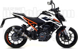 Non-Catalytic Exhaust Tip With Sound Certification Thunder Black Aluminium Stainless Steel - Arrow Special Parts Compatible With Ktm 390 Duke (2017-2020)