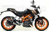 Catalytic Exhaust Tip With Sound Certification Thunder Black Aluminium Stainless Steel - Arrow Special Parts Compatible With Ktm 390 Duke (2013-2016)