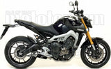 Complete Catalytic Exhaust System With Sound Certification Thunder Black Aluminium Stainless Steel - Arrow Special Parts Compatible With Yamaha Mt-09 Tracer (2015-2020)