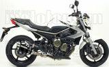 Complete Catalytic Exhaust System With Sound Certification Thunder Black Aluminium Stainless Steel - Arrow Special Parts Compatible With Yamaha Xj6 Diversion (2009-2015)