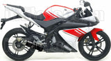 Complete Non-Catalytic Exhaust System With Sound Certification Thunder Black Aluminium Stainless Steel - Arrow Special Parts Compatible With Yamaha Yzf-R 125 (2008-2013)