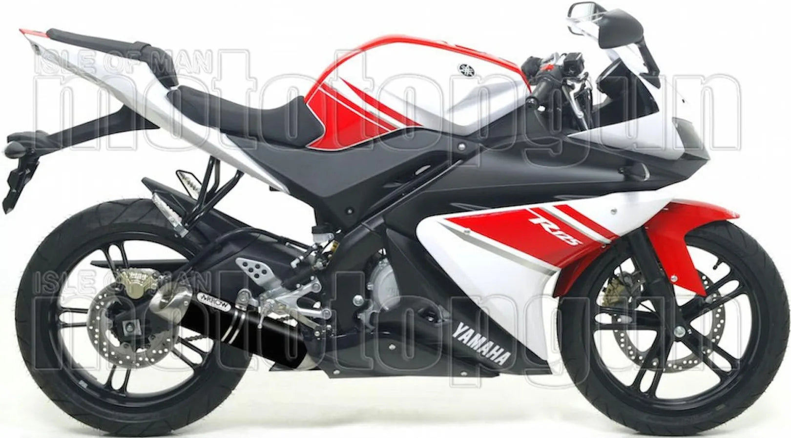 Exhaust Tip With Noise Certification Thunder Black Aluminium Stainless Steel - Arrow Special Parts Compatible With Yamaha Yzf-R 125 (2008-2013)