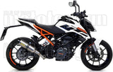 Exhaust Tip With Noise Certification Thunder Titanium Carbon - Arrow Special Parts Compatible With Ktm 125 Duke (2017-2020)