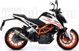 Exhaust Tip With Noise Certification Thunder Titanium Carbon - Arrow Special Parts Compatible With Ktm 390 Duke (2017-2020)