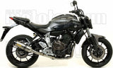 Complete Catalytic Exhaust System With Sound Certification Thunder Titanium Carbon - Arrow Special Parts Compatible With Yamaha Mt-07 (2014-2020)