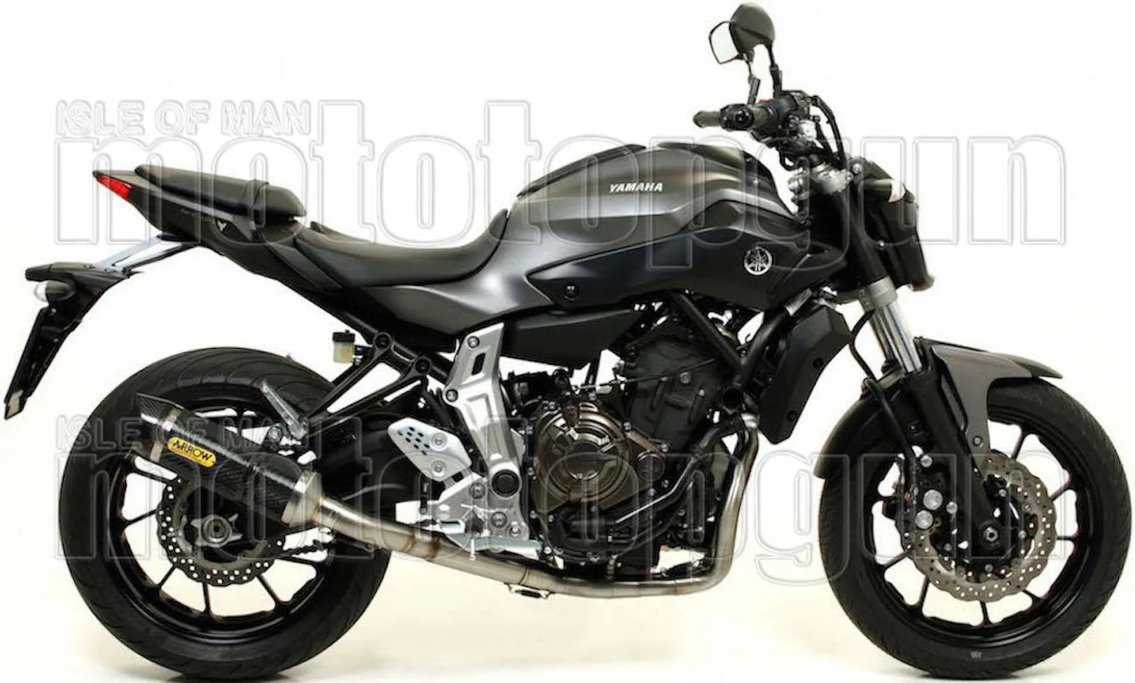 Complete Non-Catalytic Exhaust System With Sound Certification Thunder Carbon Carbon - Arrow Special Parts Compatible With Yamaha Tracer 700 (2020)