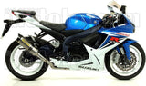 Complete Non-Catalytic Exhaust System With Sound Certification Thunder Aluminium Carbon - Arrow Special Parts Compatible With Suzuki Gsx-R 750 Ie (2011-2016)