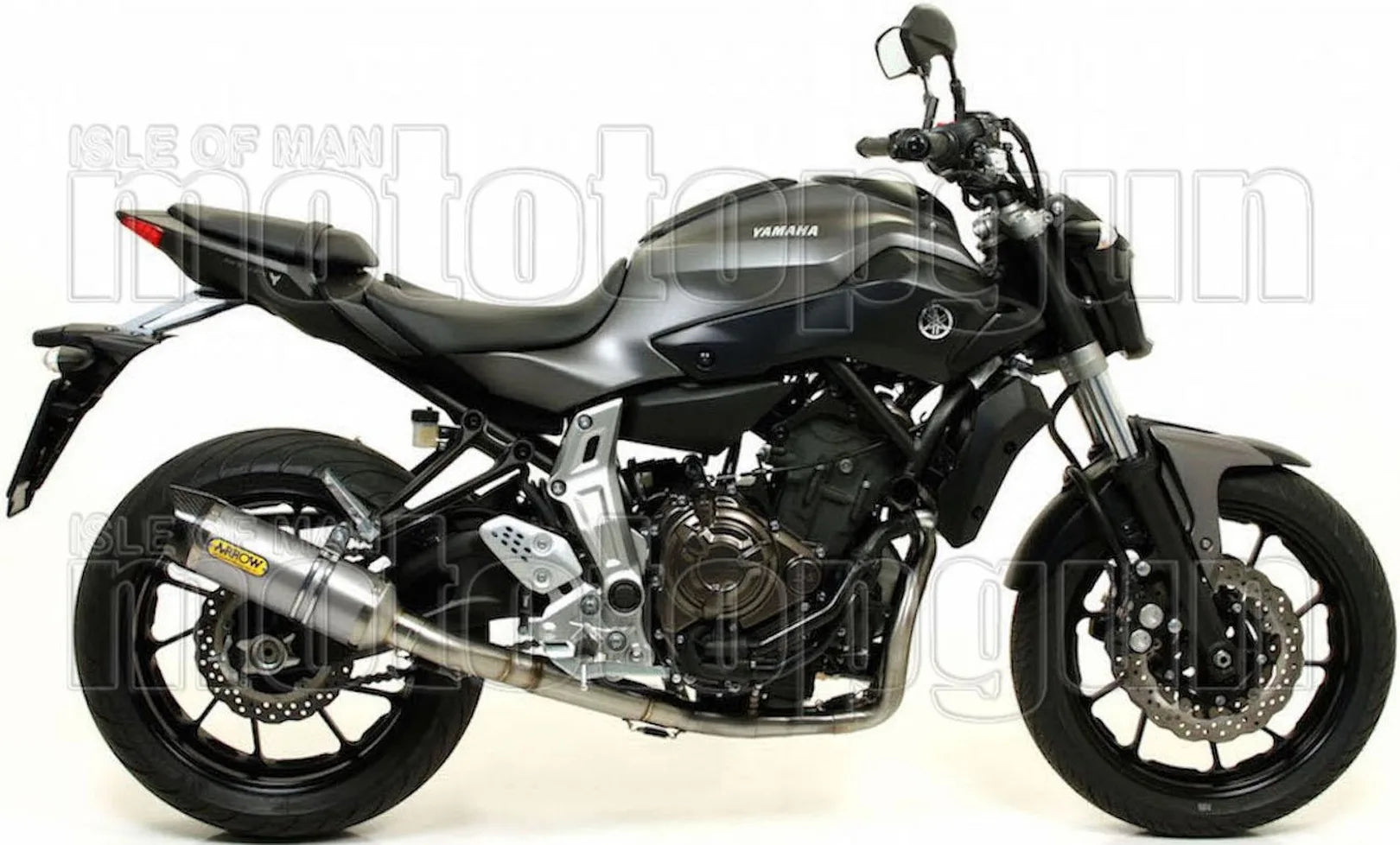 Complete Non-Catalytic Exhaust System With Sound Certification Thunder Aluminium Carbon - Arrow Special Parts Compatible With Yamaha Tracer 700 (2020)