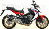 Complete Catalytic Exhaust System With Sound Certification Thunder Black Aluminium Carbon - Arrow Special Parts Compatible With Honda Cbr 650 F (2014-2018)