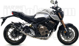 Complete Non-Catalytic Exhaust System With Sound Certification Thunder Black Aluminium Carbon - Arrow Special Parts Compatible With Honda Cb 650 R (2019-2023)
