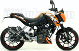 Catalytic Exhaust Tip With Sound Certification Thunder Black Aluminium Carbon - Arrow Special Parts Compatible With Ktm 200 Duke (2011-2014)