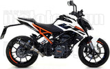 Non-Catalytic Exhaust Tip With Sound Certification Thunder Black Aluminium Carbon - Arrow Special Parts Compatible With Ktm 390 Duke (2017-2020)