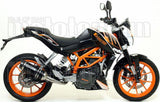 Catalytic Exhaust Tip With Sound Certification Thunder Black Aluminium Carbon - Arrow Special Parts Compatible With Ktm 390 Duke (2013-2016)