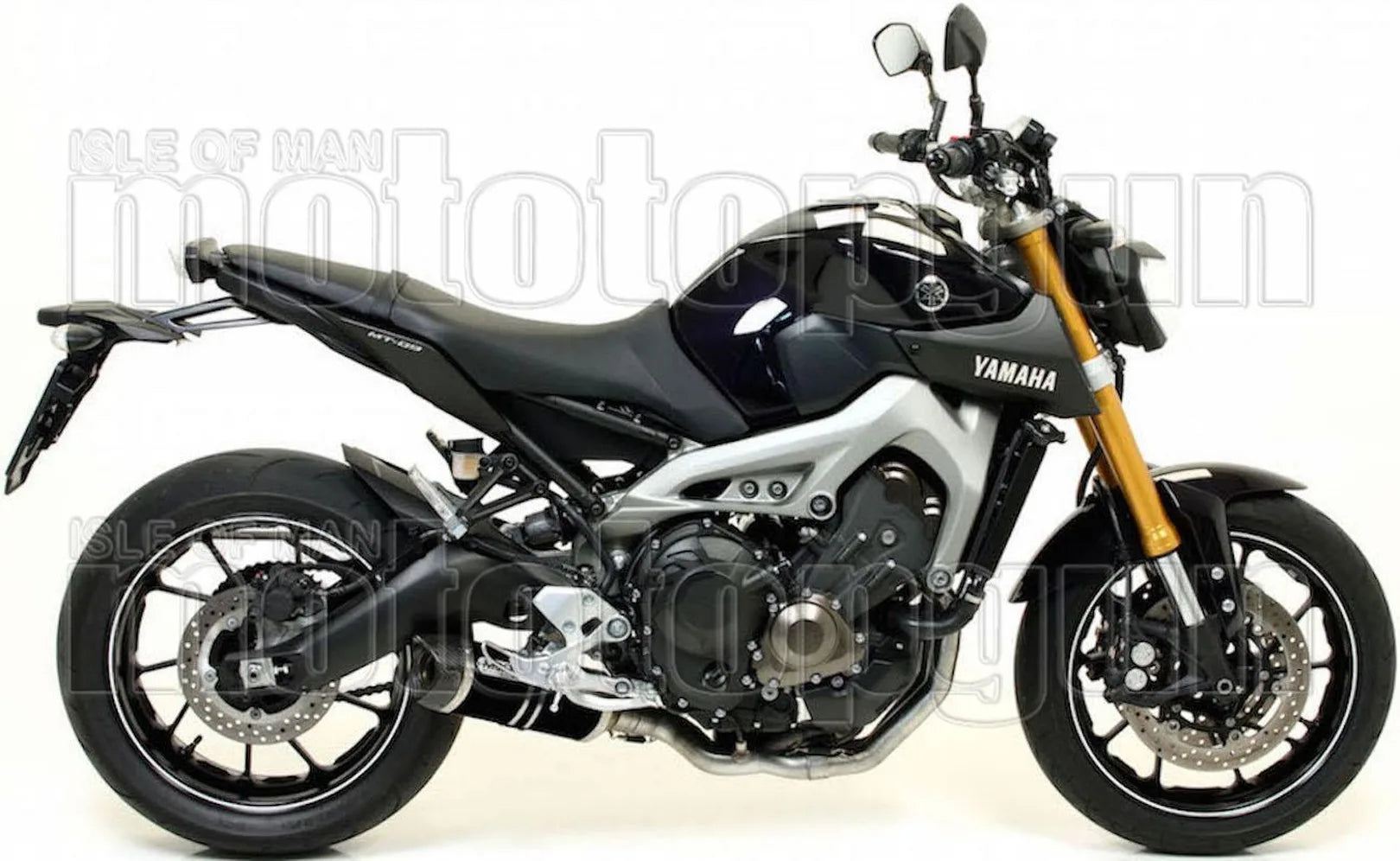 Exhaust Tip With Noise Certification Thunder Black Aluminium Carbon - Arrow Special Parts Compatible With Yamaha Tracer 900 Gt (2018-2020)