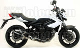 Complete Non-Catalytic Exhaust System With Sound Certification Thunder Black Aluminium Carbon - Arrow Special Parts Compatible With Yamaha Xj6 Diversion (2009-2015)