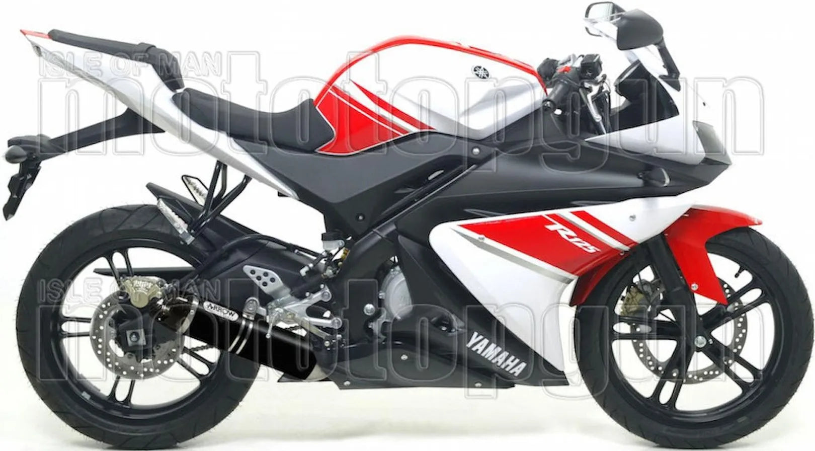 Exhaust Tip With Noise Certification Thunder Black Aluminium Carbon - Arrow Special Parts Compatible With Yamaha Yzf-R 125 (2008-2013)
