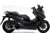 Complete Non-Catalytic Exhaust System With Sound Certification Urban Black Aluminium Stainless Steel Black - Arrow Special Parts Compatible With Honda Forza 125 (2017-2020)