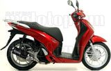 Complete Non-Catalytic Exhaust System With Sound Certification Urban Black Aluminium Stainless Steel Black - Arrow Special Parts Compatible With Honda Sh 125 I Abs (2012-2016)