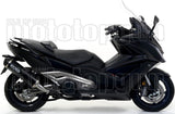 Complete Non-Catalytic Exhaust System With Sound Certification Urban Black Aluminium Stainless Steel Black - Arrow Special Parts Compatible With Kymco Ak 550 (2017-2020)