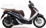 Complete Non-Catalytic Exhaust System With Sound Certification Urban Black Aluminium Stainless Steel Black - Arrow Special Parts Compatible With Piaggio Medley 150 (2016-2019)
