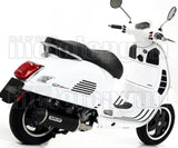 Complete Non-Catalytic Exhaust System With Sound Certification Urban Black Aluminium Stainless Steel Black - Arrow Special Parts Compatible With Piaggio Vespa Gts 300 Hpe (2019-2020)