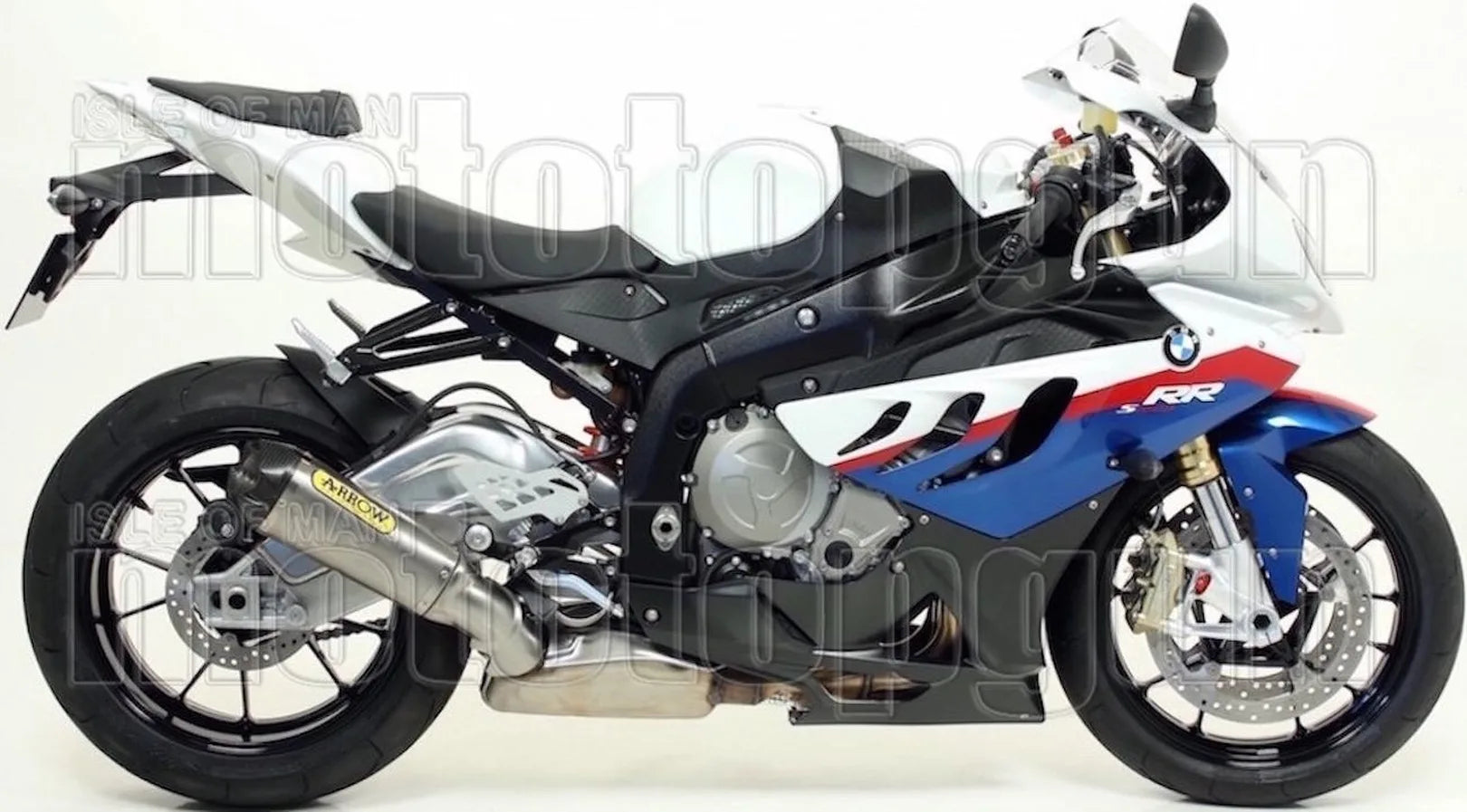 Complete Exhaust System Without Catalytic Converter And Without Sound Certification Works Competition Evo Titanium Carbon - Arrow Special Parts Compatible With Bmw S 1000 Rr (2009-2014)