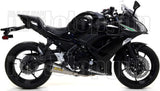 Complete Non-Catalytic Exhaust System With Sound Certification X-Kone Nichrom Carbon - Arrow Special Parts Compatible With Kawasaki Z 650 (2017-2020)