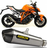 Catalytic Exhaust Tip With Sound Certification X-Kone Nichrom Carbon - Arrow Special Parts Compatible With Ktm 1290 Superduke R (2014-2016)
