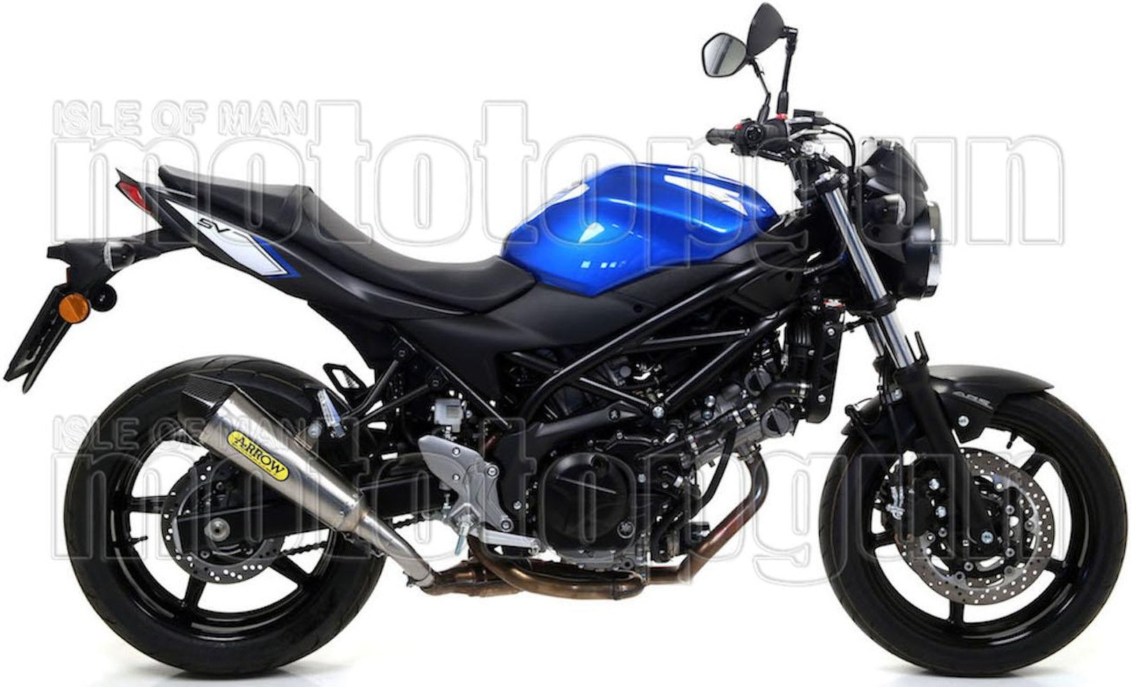 Complete Non-Catalytic Exhaust System With Sound Certification X-Kone Nichrom Carbon - Arrow Special Parts Compatible With Suzuki Sv 650 (2016-2024)