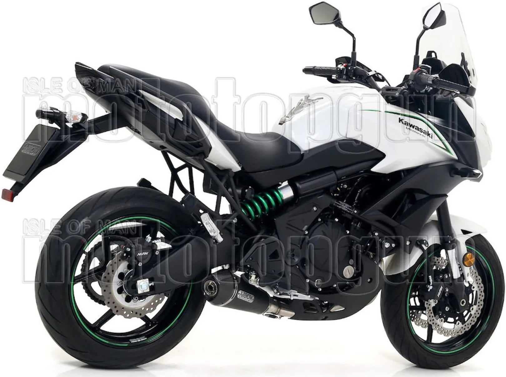 Complete Catalytic Exhaust System With Sound Certification X-Kone Black Nichrom Carbon - Arrow Special Parts Compatible With Kawasaki Versys 650 (2017-2022)