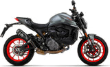 Exhaust Tip With Noise Certification Indy-Race Black Aluminium Titanium - Arrow Special Parts Compatible With Ducati Monster 937 + (2021-2024)