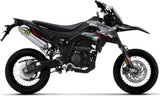 Complete Non-Catalytic Exhaust System With Sound Certification Thunder Aluminium Stainless Steel - Arrow Special Parts Compatible With Aprilia Rx - Sx 125 (2021-2024)