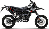 Complete Non-Catalytic Exhaust System With Sound Certification Thunder Black Aluminium Carbon - Arrow Special Parts Compatible With Aprilia Rx - Sx 125 (2021-2024)