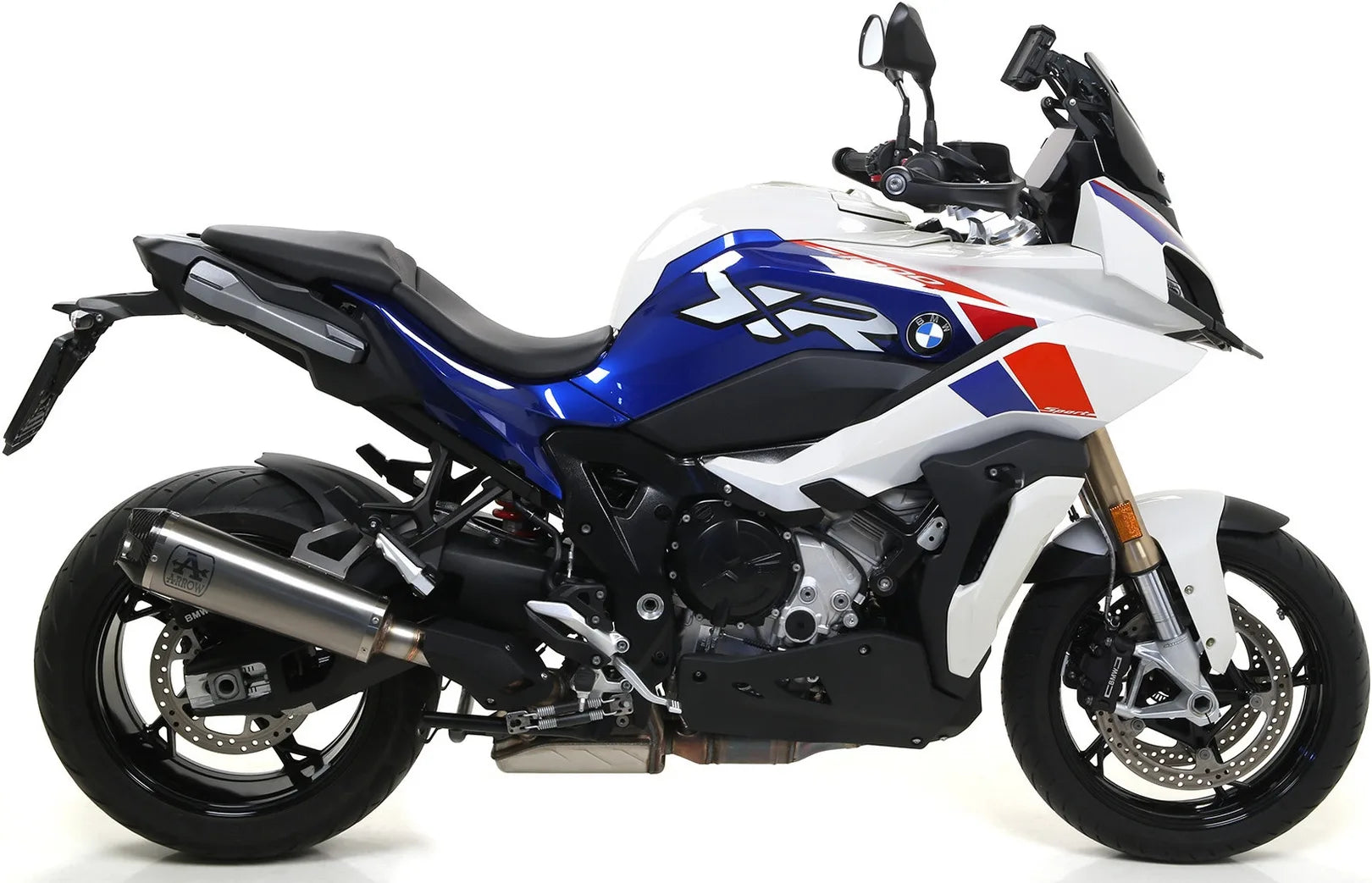 Complete Non-Catalytic Exhaust System With Sound Certification Works Titanium Carbon - Arrow Special Parts Compatible With Bmw S 1000 Xr (2020-2023)