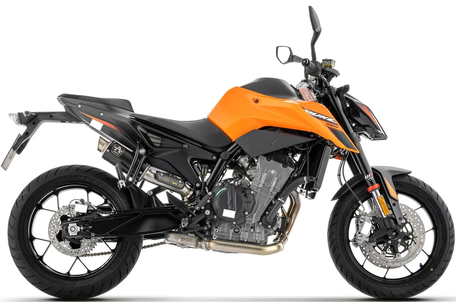 Exhaust Tip With Noise Certification Gp2 Gp-2 Black Nichrom - Arrow Special Parts Compatible With Ktm 790 Duke (2025-2026)