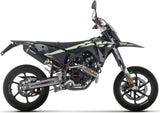 Complete Non-Catalytic Exhaust System With Sound Certification Icon Black Aluminium Carby End Cap - Arrow Special Parts Compatible With Fantic Motor Xmf 125 (2025-2026)