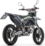 Complete Non-Catalytic Exhaust System With Sound Certification Icon Black Aluminium Carby End Cap - Arrow Special Parts Compatible With Fantic Motor Xef 125 (2025-2026)