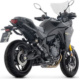 Complete Exhaust System Without Catalytic Converter And Without Sound Certification Icon Black Aluminium Carby End Cap - Arrow Special Parts Compatible With Yamaha Tracer 7 - Gt (2025-2026)