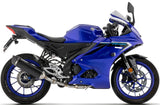 Complete Exhaust System Without Catalytic Converter And Without Sound Certification Icon Black Aluminium Carby End Cap - Arrow Special Parts Compatible With Yamaha Yzf R125 (2025-2026)