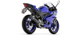 Complete Exhaust System Without Catalytic Converter And Without Sound Certification Icon Black Aluminium Carby End Cap - Arrow Special Parts Compatible With Yamaha Mt-125 (2025-2026)