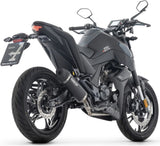 Complete Non-Catalytic Exhaust System With Sound Certification Icon Black Aluminium Carby End Cap - Arrow Special Parts Compatible With Zontes Zt 125 U (2025-2026)